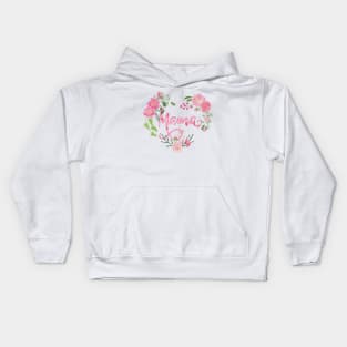 Mama floral heart Kids Hoodie